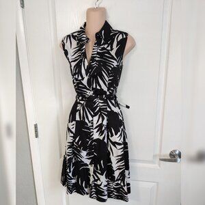 Black & White Sleeveless Talbots Dress- Size 2P